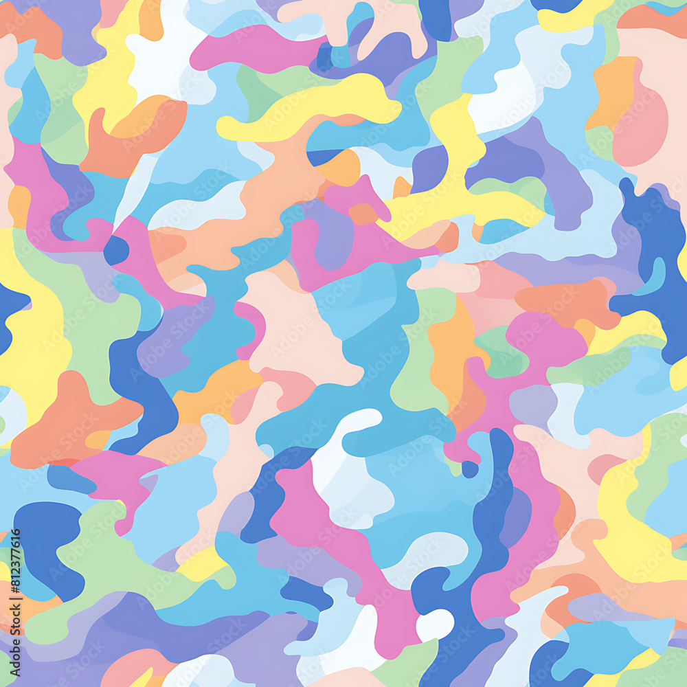 Rainbow camouflage, digital art seamless pattern, the design for apply a variety of graphic works Rainbow camouflage, digital art seamless pattern, the design for apply a variety of graphic works