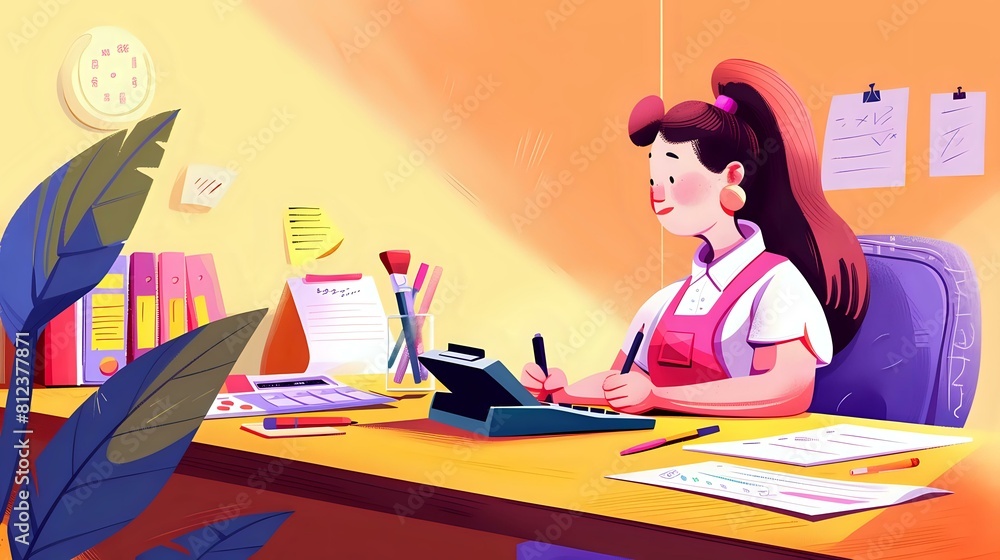 Illustration capturing the essence of an Accounting Supervisor's role Illustration capturing the essence of an Accounting Supervisor's role