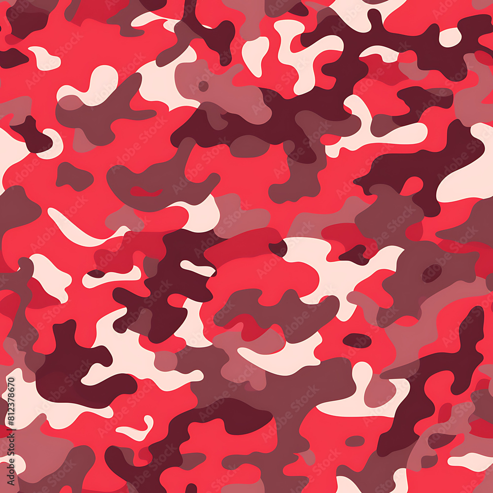 Red camouflage, digital art seamless pattern, the design for apply a variety of graphic works Red camouflage, digital art seamless pattern, the design for apply a variety of graphic works