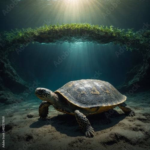 A mystical portal opening into a realm where turtles reign supreme.
 photo