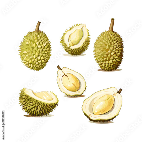 a bunch of figs with the word durian on it