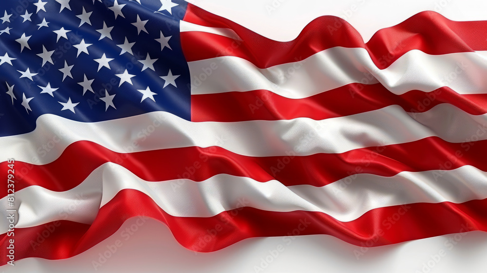 Obraz premium american flag graphics on a white background, vector,generative ai