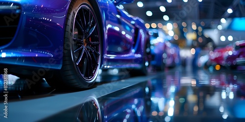 Luxury Supercar Showroom Featuring Sleek Alloy Wheels. Concept Luxury Cars  Supercar Showroom  Alloy Wheels  Automotive Photography