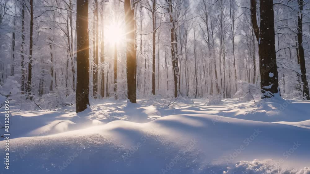 4k forest droneshot with snow on trees background. 4k forest droneshot with snow on trees background.