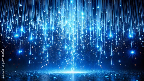 降り注ぐ青い光の背景素材