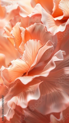 closeup of pink and white peony petals