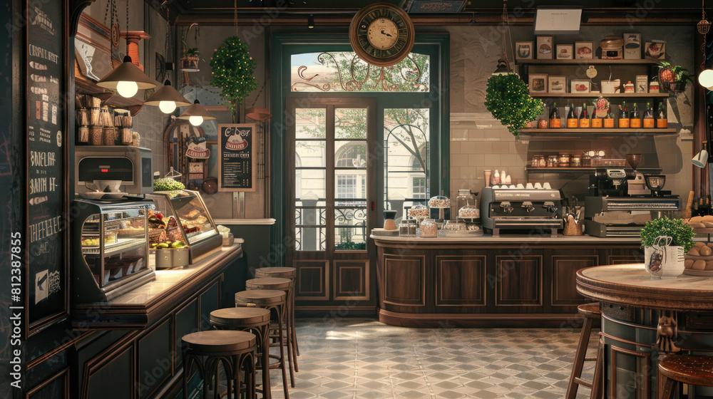 Experience the cozy charm of a cafe and bistro, where aromatic coffee and delicious pastries await. Experience the cozy charm of a cafe and bistro, where aromatic coffee and delicious pastries await.