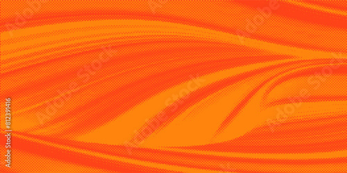 Distressed background in orange and red texture with circles, spots, scratches and lines. Abstract vector illustration.