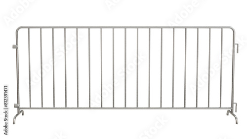 Φωτογραφία 3D illustration features a lightweight, pre-galvanized steel barricade with bridge feet (no background)