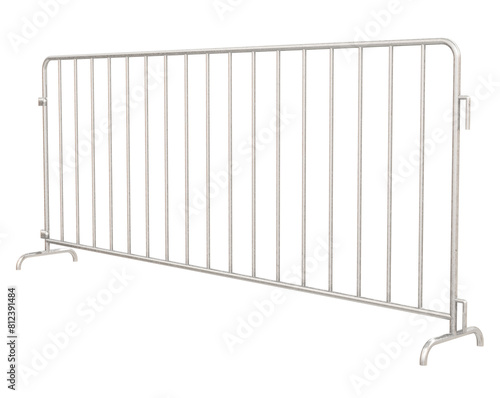 Wallpaper Mural 3D render of a pre-galvanized steel barricade with bridge feet (isolated background). Ideal for showcasing modern, temporary safety solutions for crowd control. Torontodigital.ca