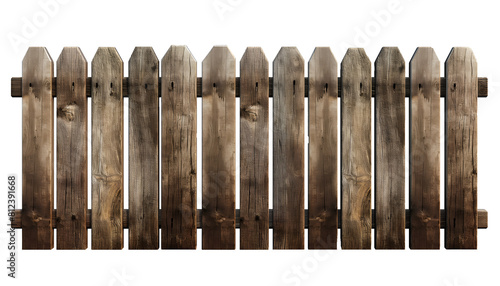 wooden fence isolated