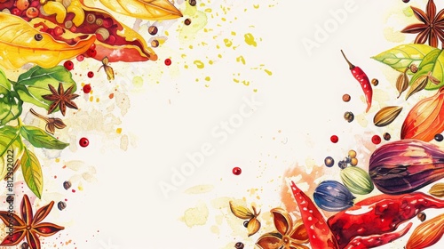 Fototapeta Naklejka Na Ścianę i Meble -  spice and herbs background