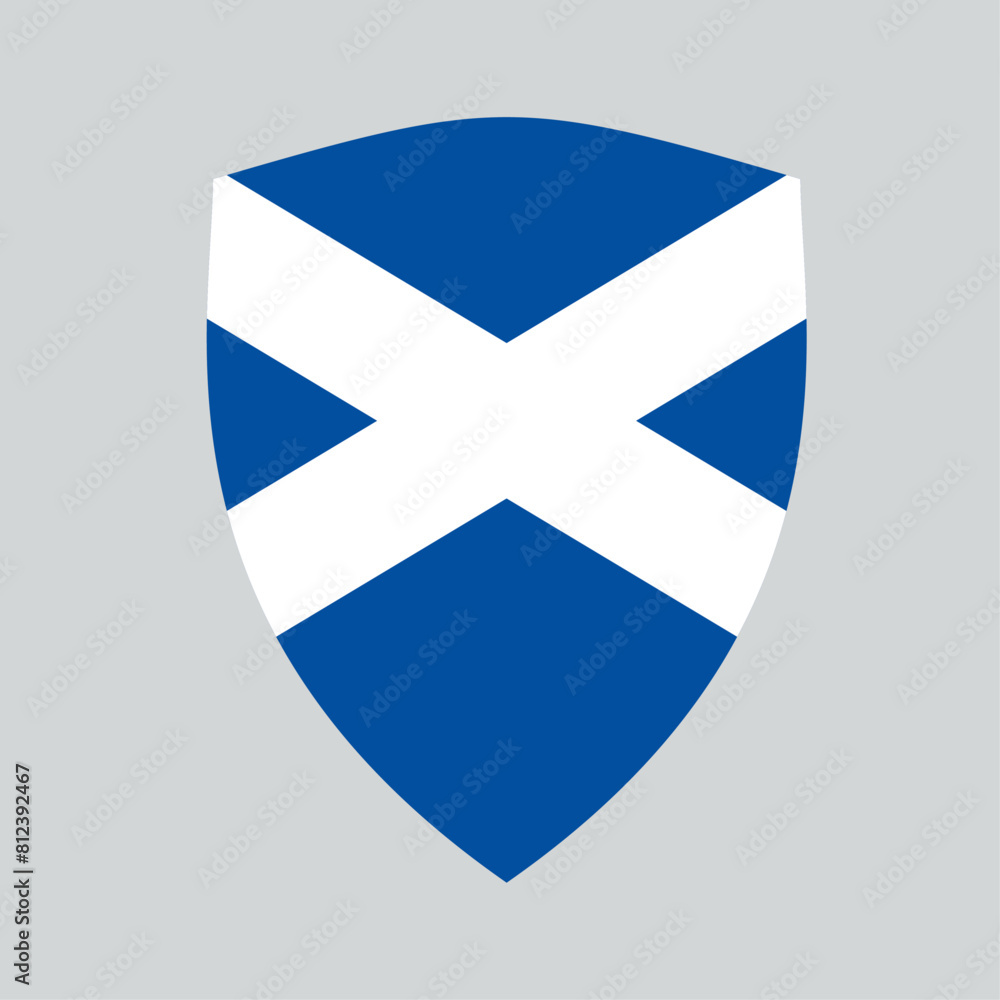 Obraz premium Scotland Flag in Shield Shape Frame