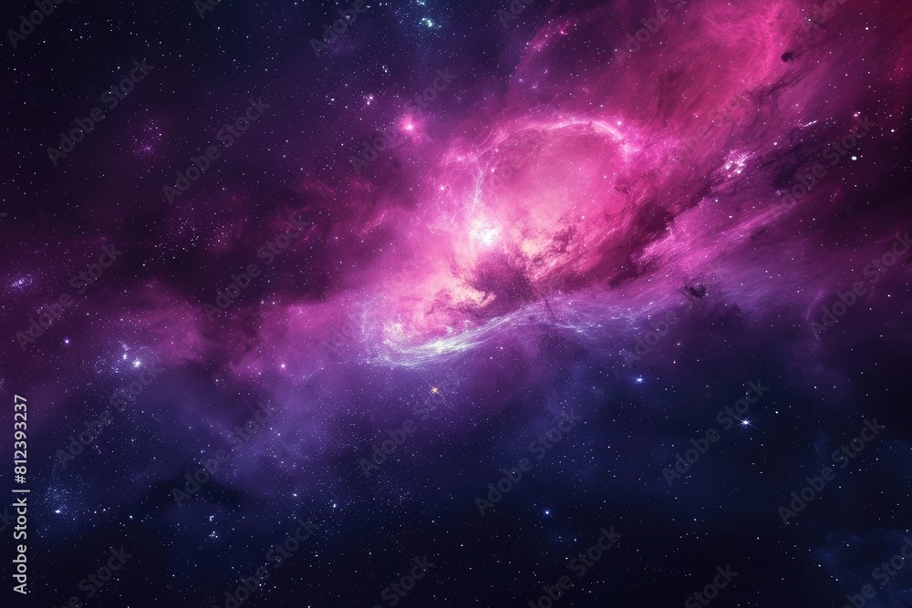 Fototapeta premium Dynamic hues dance across the astronomy galaxy