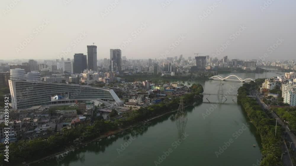 Drone Shot of Dhaka City, Bangladesh. Dhaka Cityscape Drone Shot of Dhaka City, Bangladesh. Dhaka Cityscape
