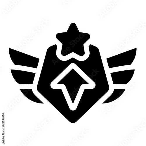 level up glyph icon