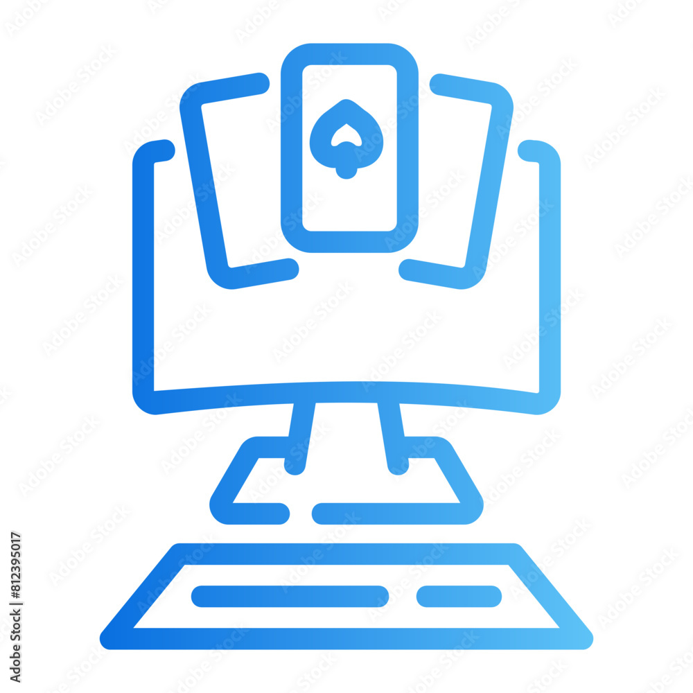 playing card gradient icon playing card gradient icon
