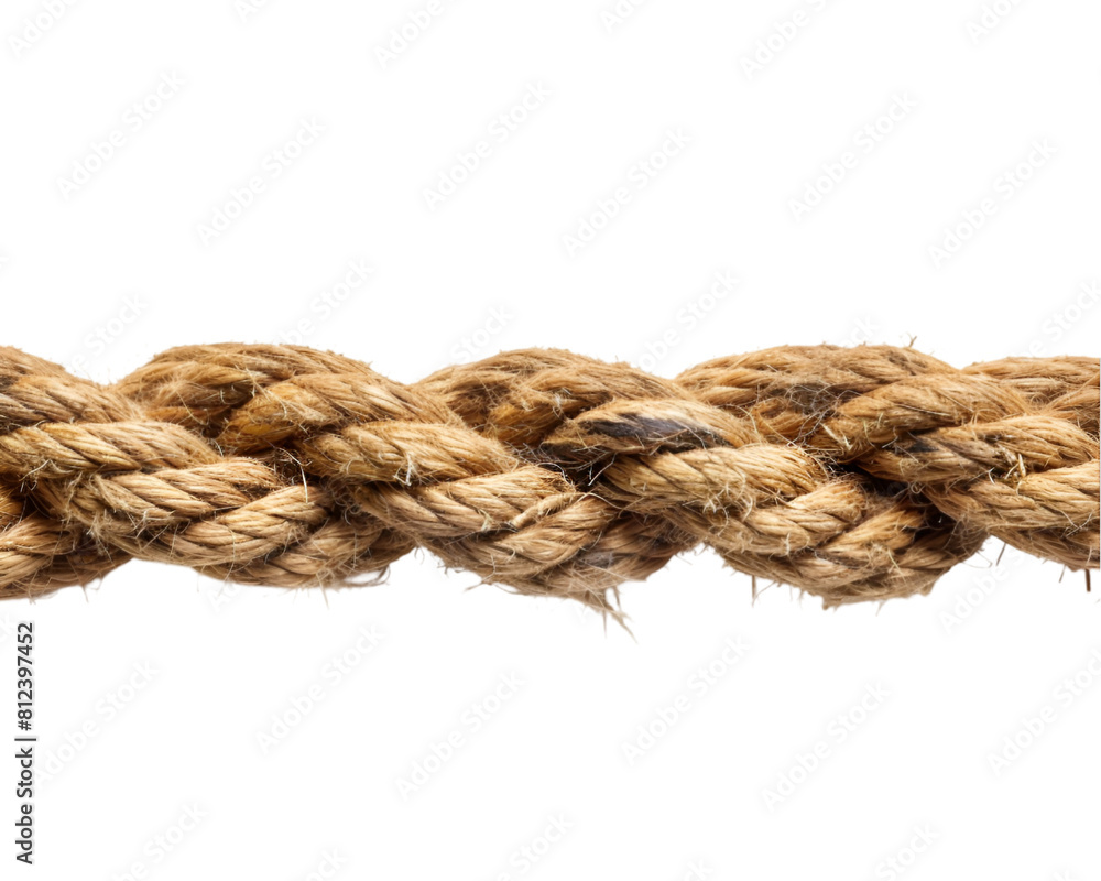 Old rope on transparent background Old rope on transparent background