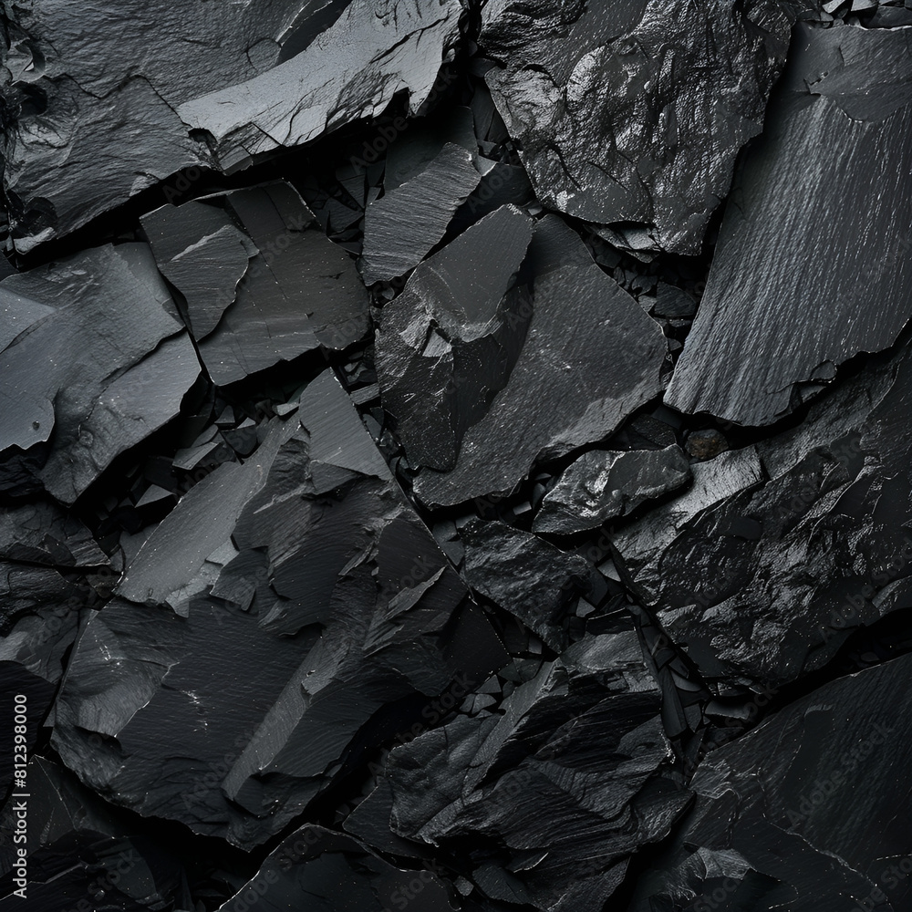 Black stone background. Top view. Free copy space Black stone background. Top view. Free copy space