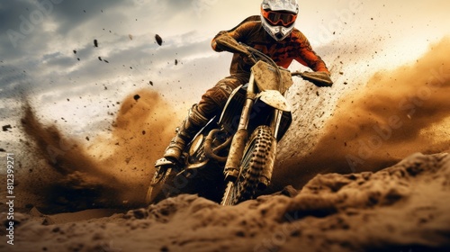 a motorcyclist who participates in motocross races