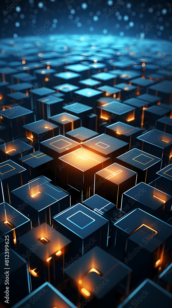 Abstract futuristic background with cube elements Abstract futuristic background with cube elements