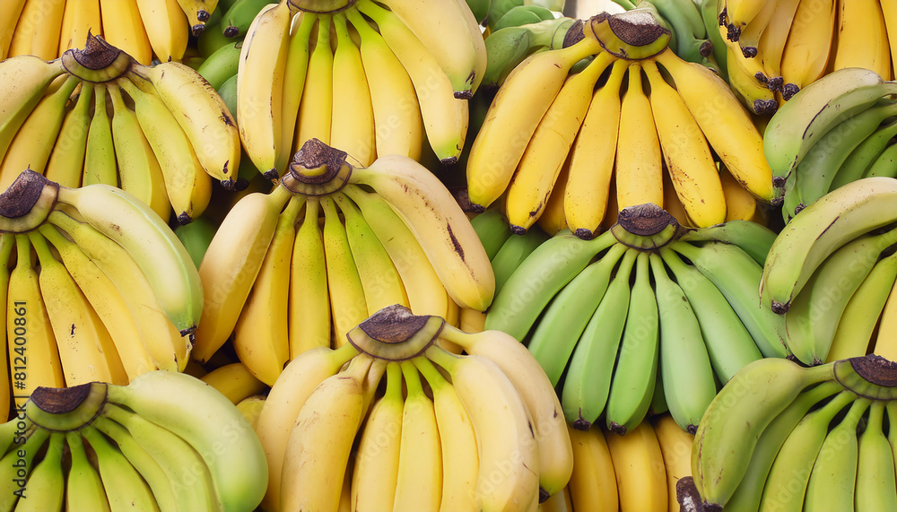 close up fresh bananas