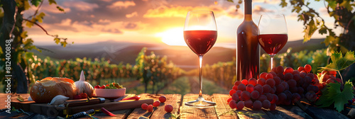 Sunset vineyard wine tasting experience