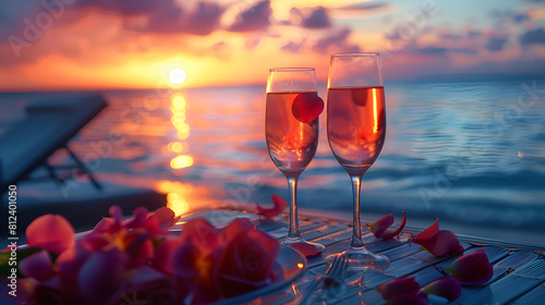 Romantic Sunset Dinner on the Beach