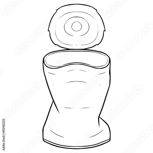 dented cans illustration hand drawn outline