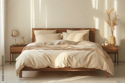 Wallpaper Mural bed in bedroom Torontodigital.ca