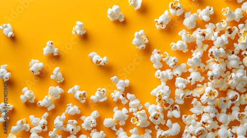 Vibrant Popcorn Field - Minimalist Iconographic Abstract Background photo