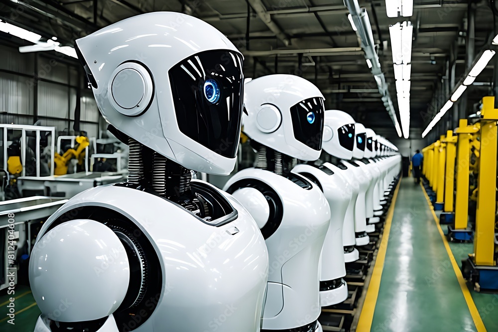robot factory, AI generated image robot factory, AI generated image