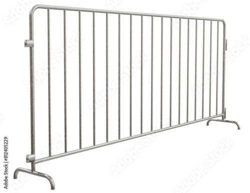 Фототапет 3D illustration show a lightweight, pre-galvanized steel barricade with bridge feet (isolated background)