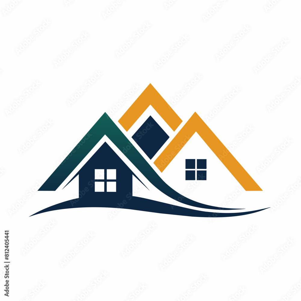 Real estate logo. Modern and simple house vector icon illustration
Real estate logo. Modern and simple house vector icon illustration