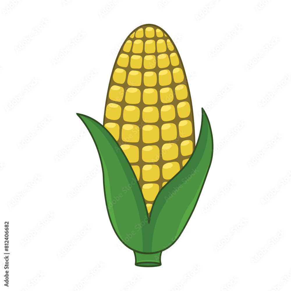 Vegetable corn cartoon vector design Vegetable corn cartoon vector design