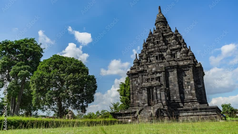 Timelapse of Sojiwan Temple during the day. Sojiwan Temple is a 9th century Buddhist temple located in Klaten, Central Java. This temple is one of a number of temples spread across the Prambanan Plain Timelapse of Sojiwan Temple during the day. Sojiwan Temple is a 9th century Buddhist temple located in Klaten, Central Java. This temple is one of a number of temples spread across the Prambanan Plain