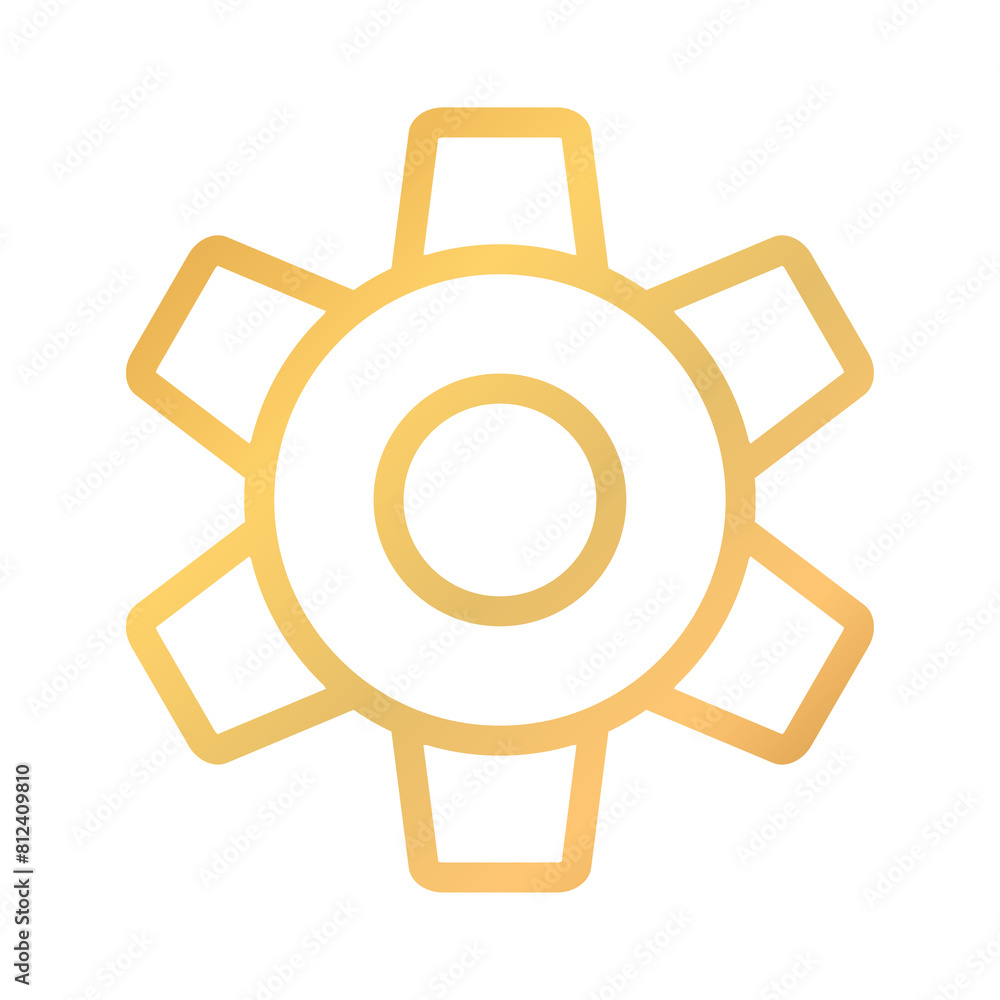 gold gear setup icon vector png gold gear setup icon vector png