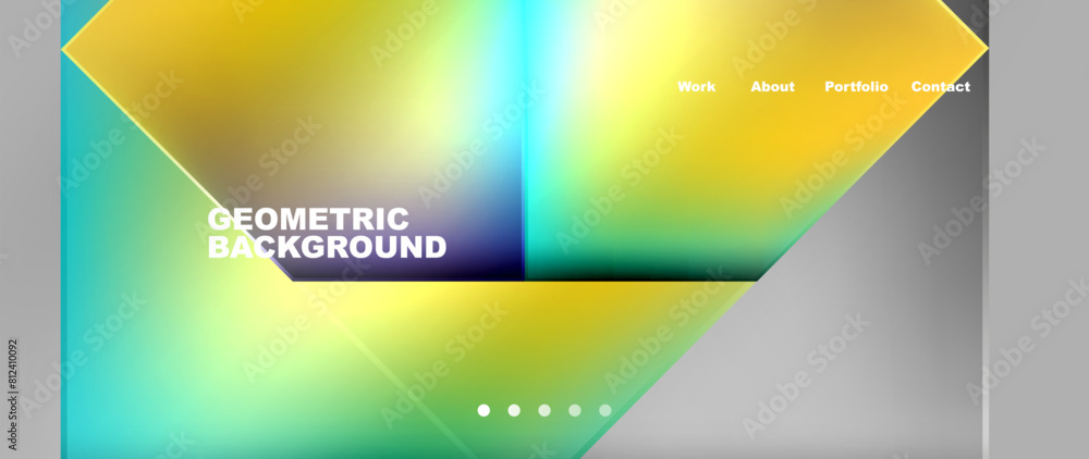 Flowing bright neon gradients geometric abstract background with triangles and lines. Fluid color pattern of color liquid gradient background for wallpaper, banner, background, card, landing page