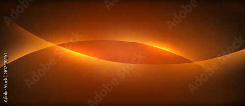 An amber wave of heat resembling an astronomical object glowing orange against a dark brown horizon, like a candle wax melting into gas, creating a mesmerizing geological phenomenon in the sky