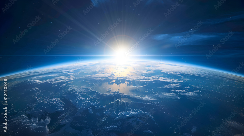 Earth's blue dawn as seen from orbit Earth's blue dawn as seen from orbit