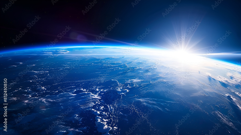 Earth's blue dawn as seen from orbit Earth's blue dawn as seen from orbit