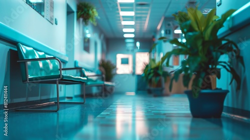 Patient s perspective of the mockup frame in the hospital s waiting room  creating a pleasant waiting environment.