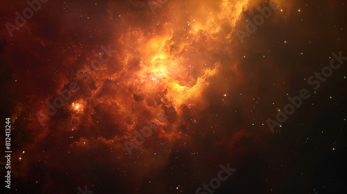 Colorful cloud nebula in space  galaxy