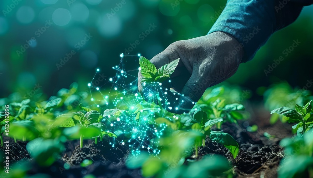 Represent a farmer using a digital twin to analyze and predict crop yields under different weather and soil conditions Represent a farmer using a digital twin to analyze and predict crop yields under different weather and soil conditions