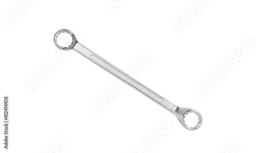 chrome plated steel ring spanner isolated © amit
