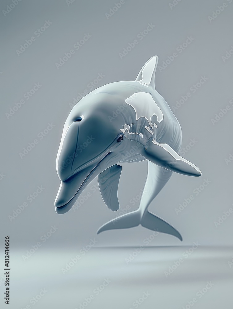 Fototapeta premium dolphin isolated on white background