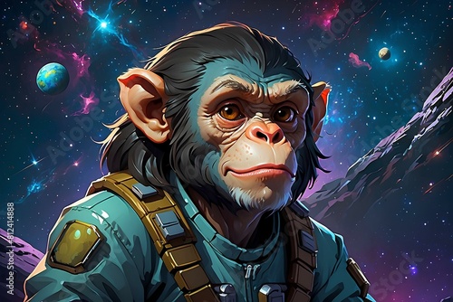 Chimpanzee in space 