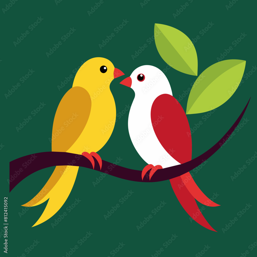 Birds making love on a branch vector art silhouette illustration Birds making love on a branch vector art silhouette illustration