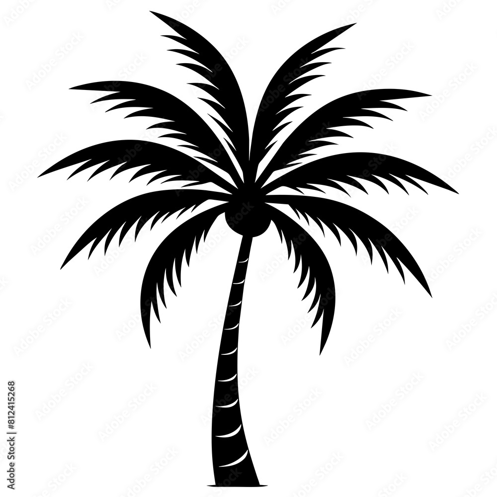 palm tree silhouette vector palm tree silhouette vector