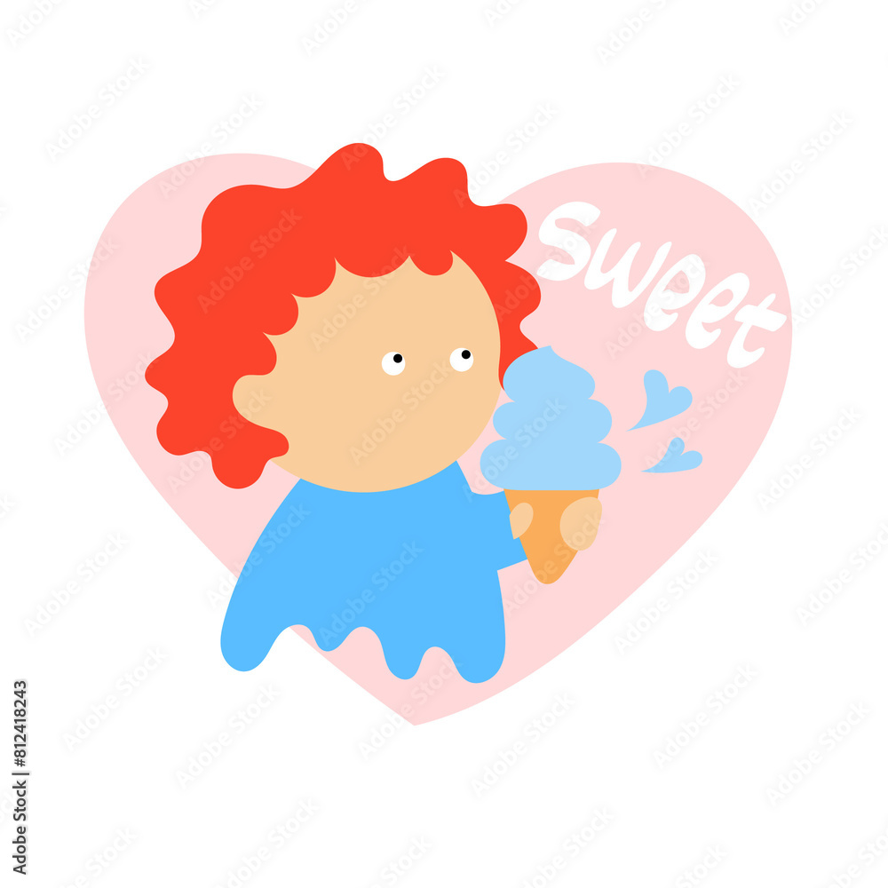 Obraz premium love ice cream